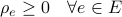  rho_e geq 0 quad forall e in E  