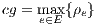cg = max{ρ }
    e∈E  e
     